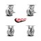 Service Caster 5 Inch V Groove Semi Steel Caster Set with Roller Bearings 2 Brakes 2 Rigid SCC SCC-30CS520-VGR-TLB-2-R520-2 - alternate 6